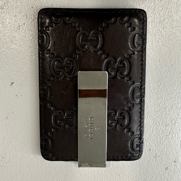 <Sold> Gucci Monogram Leather Money Clip Wallet - Picture 3 of 6